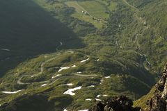 View to Geiranger road from Dalsnibba