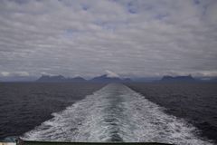 View from ferry from 
Skutvik to Svolvaer, Norway